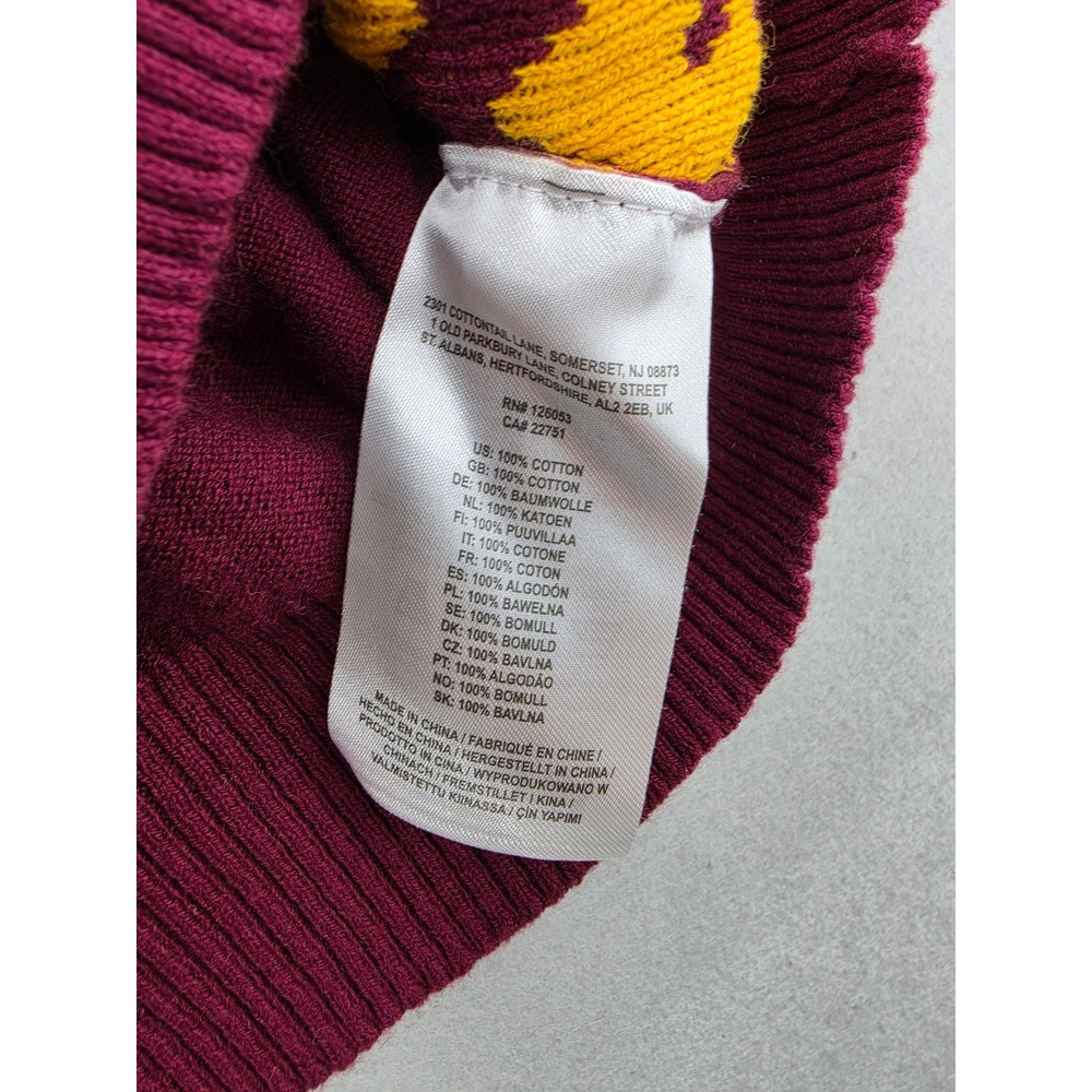 NFL Washington Commanders Sweater Mens Medium Burgundy Gold Holiday Fair Isle - Picture 3 of 11